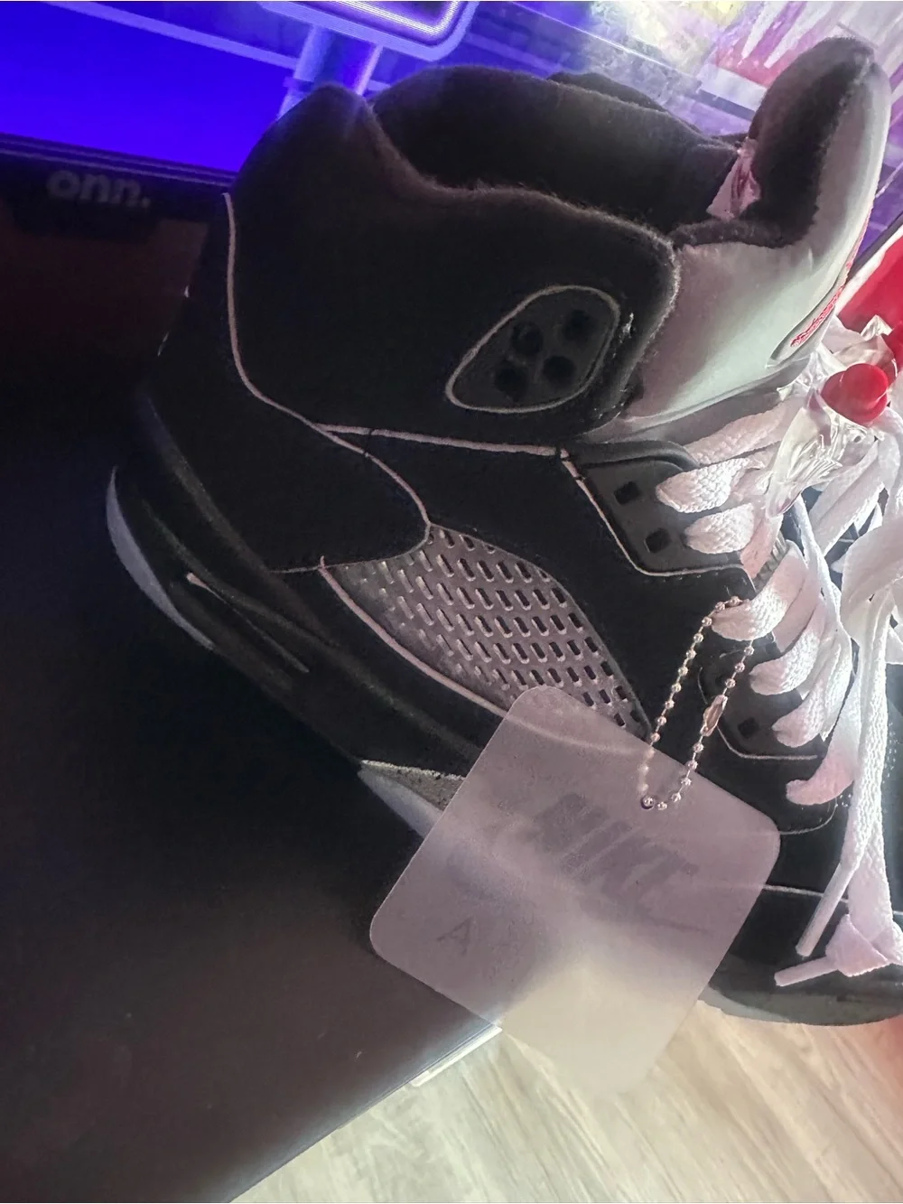 Kids Black and White Athletic Sneakers